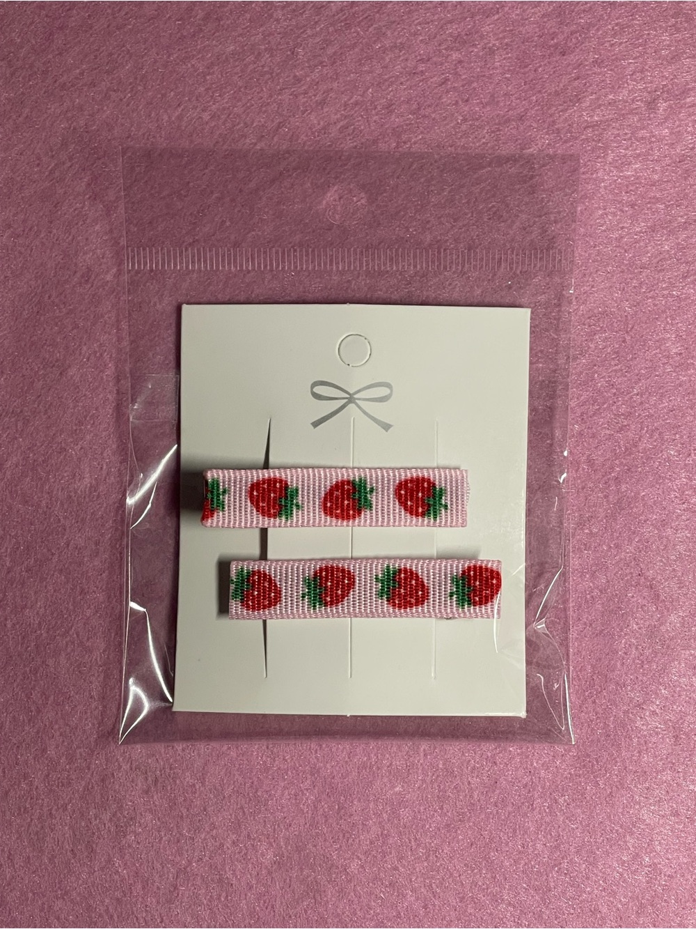 2 listings for $15 Handmade Strawberry Hairclips perfect birthday gift